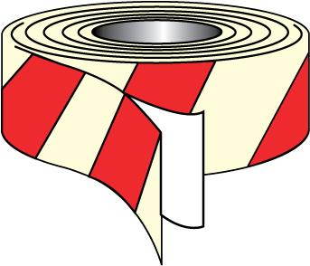 NMC SGLT2R-TAPE, GLOW/RED STRIPE, 2"X30' (7520-2 GLOW/RED STRIPE) (1 ROLL)