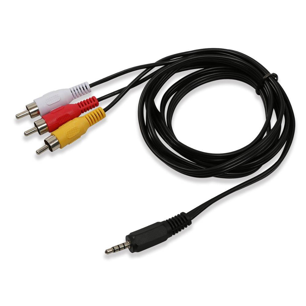 1.5M 3.5mm Jack Plug Male to 3 RCA Adapter AUX Cables 3.5 to RCA Male Audio Video AV Cable Wire Cord for Hi-Fi Stereo