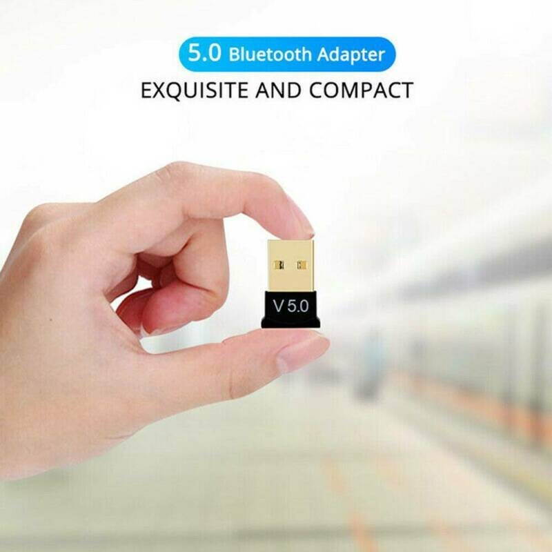 USB Bluetooth 5.0 Adapter for PC Win10/8.1/8/7/XP/Vista, Bluetooth Dongle Receiver/Transmitter for Desktop, Laptop, Computers, Printer