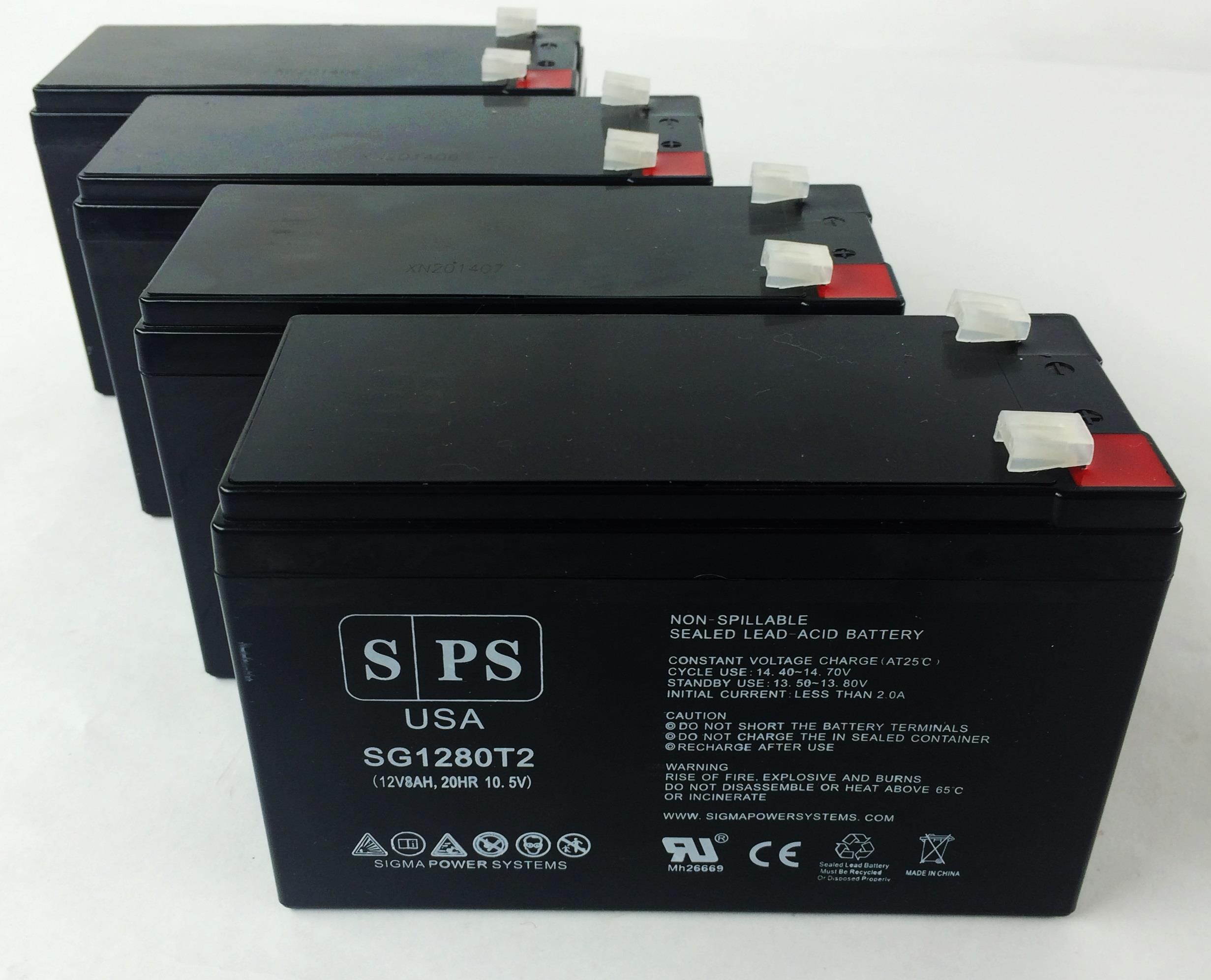 12v 8Ah ONEAC ONM600XJ-SI UPS Replacement Battery (4  PACK) SPS BRAND