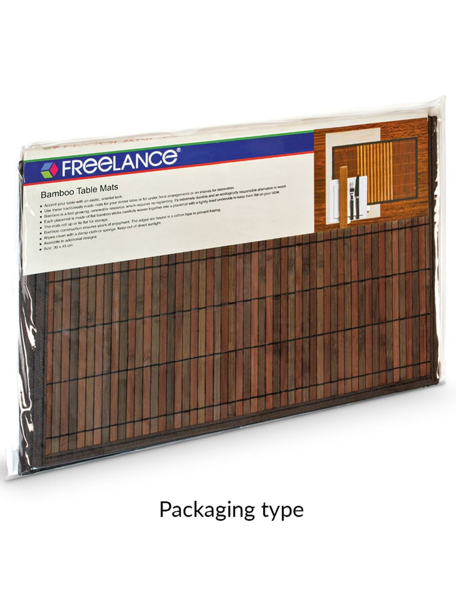 Freelance Brown Bamboo Set of 6 Placemats