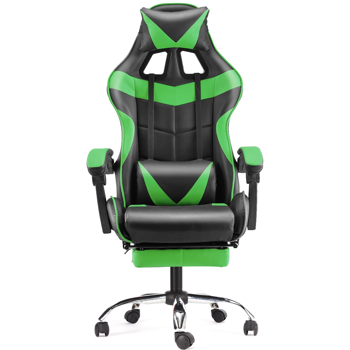 Leather Home Office Gaming Chair High Back Swivel Recliner Seat with Footrest