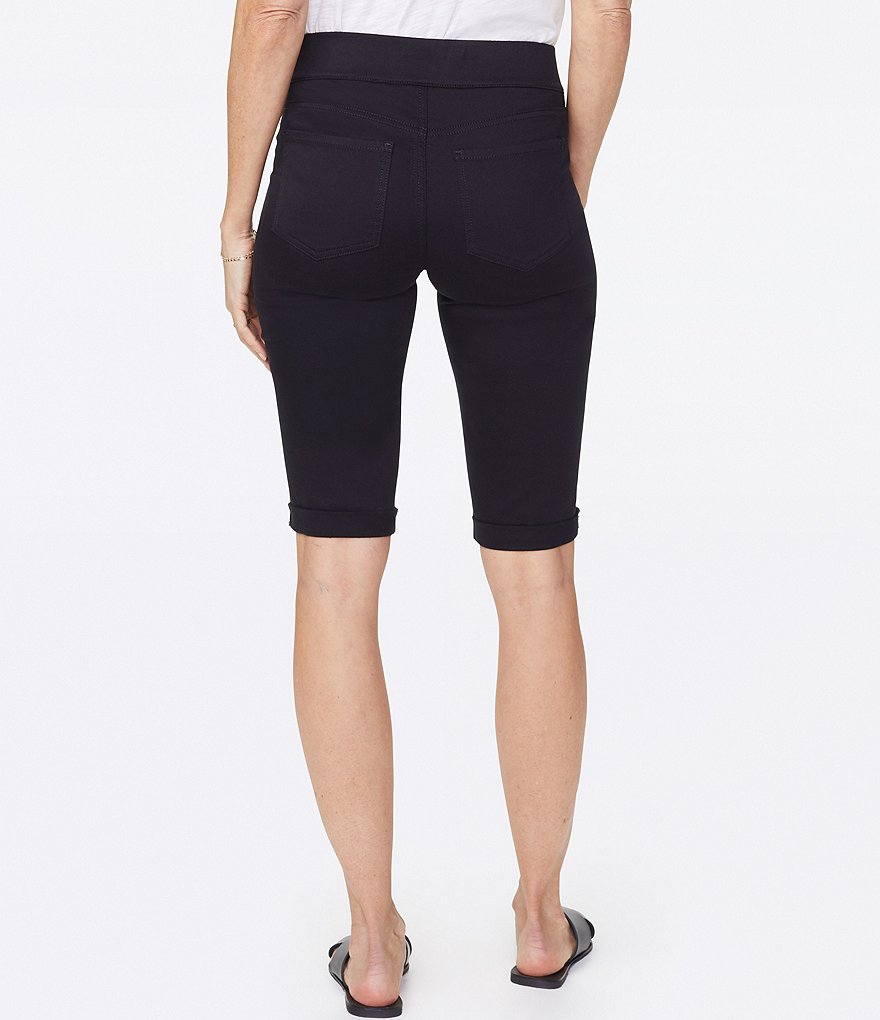 NYDJ Stretch Denim Roll-Cuff Pull-On Shorts