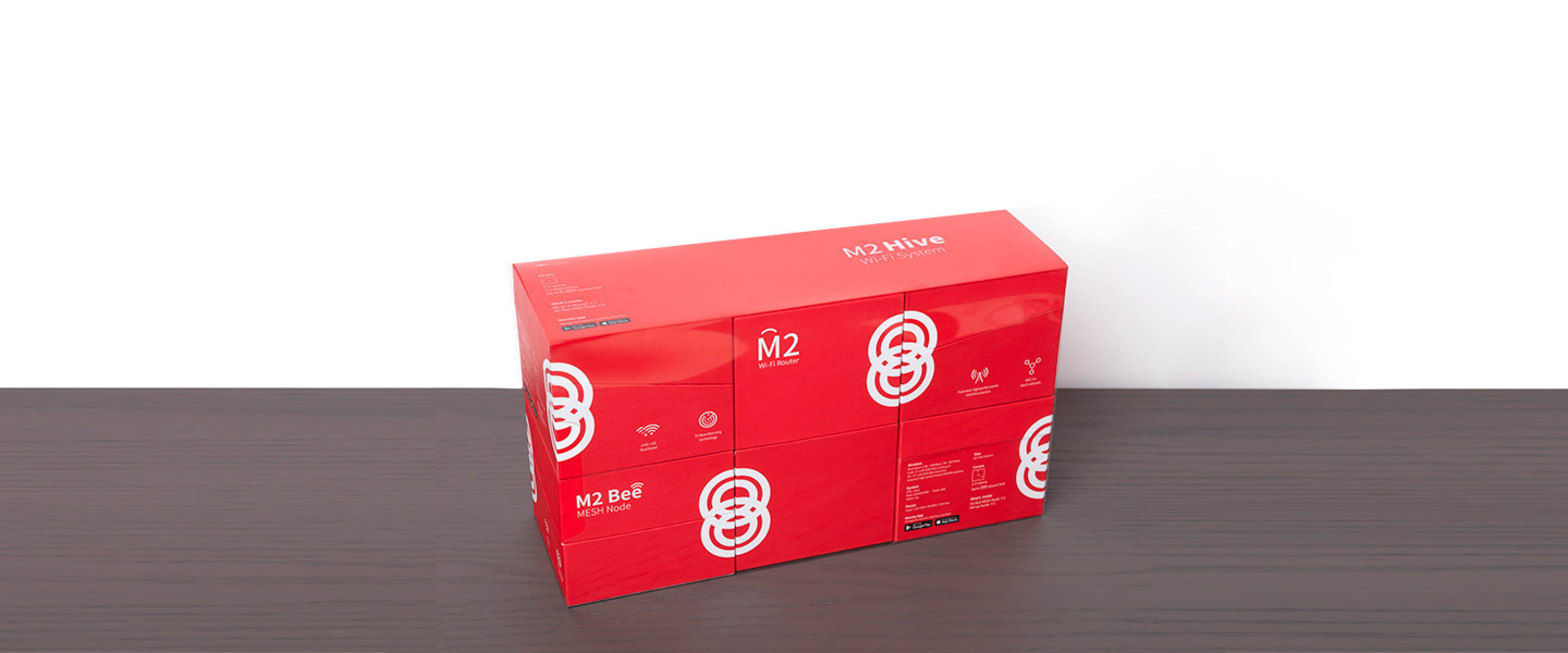 Hive: The Mesh Wi-Fi System, Wireless Internet Mercku Hive WiFi Routers (1 M2 Standalone + 4 Bee Mesh Nodes) Whole Home Coverage 5000 sq. ft Wi-Fi Extenders Automatic Mesh Wi-Fi Connection ac1200