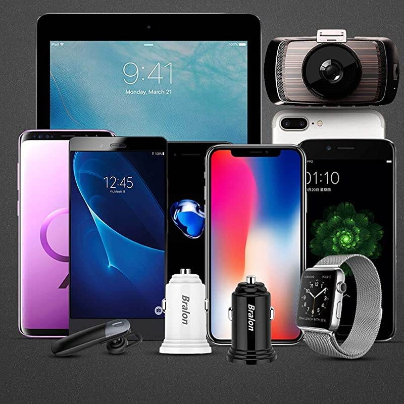 USB Car Charger[6-Pack], Smart 2 USB Ports Car Charger with 24W/4.8A Output Flush Compatible with iPhone 11 Pro(Max)/Xs(Max)/Xr/X/8/7,iPad Pro/Mini,Galaxy Note S10 S9 S8 S7 and More