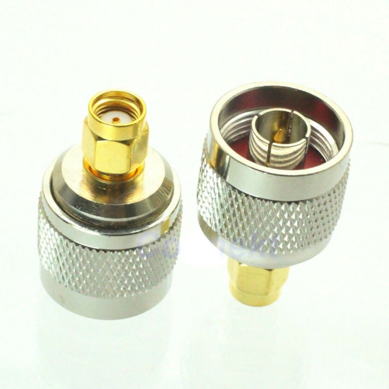 2pcs Adapter N male plug To RP-SMA male jack RF Coax Connector Adapter