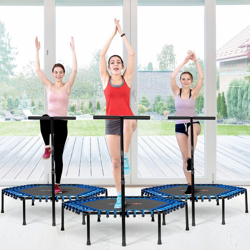 Costway 14 Ft Multicolored Trampoline Recreational Exercise w/ Safety Net Ladder