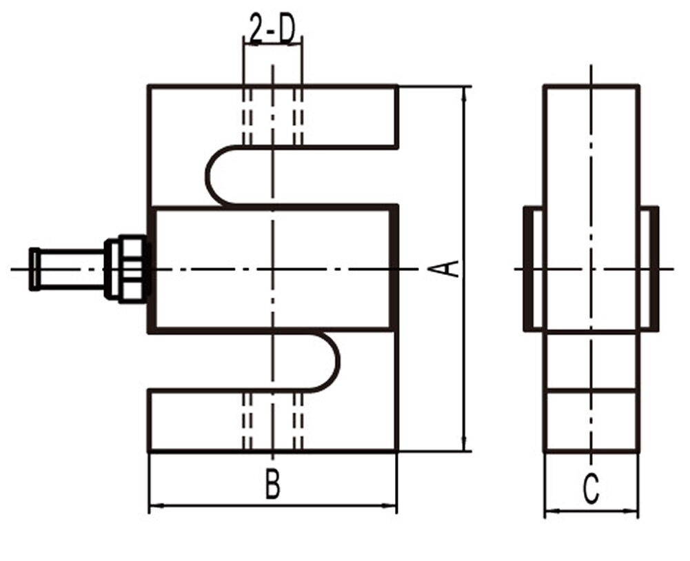 300 LB S-TYPE LOAD CELL HANGING CRANE SCALE ALLOY STEEL TENSION COMPRESSION NEW