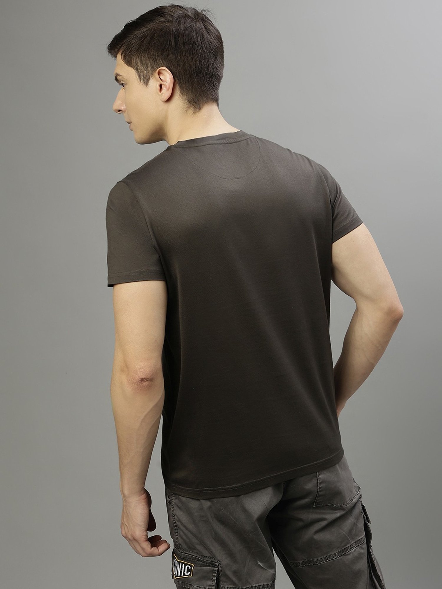 Iconic Men Typography Regular Fit Cotton T-shirt