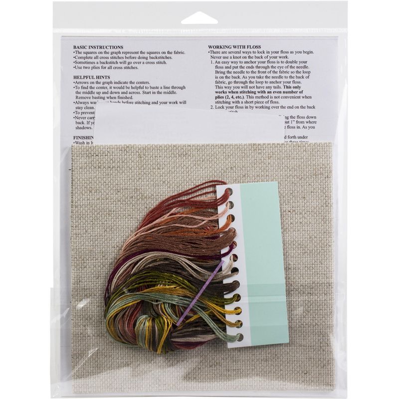 Imaginating Counted Cross Stitch Kit 7"X9"-Give Thanks Floral (14 Count)