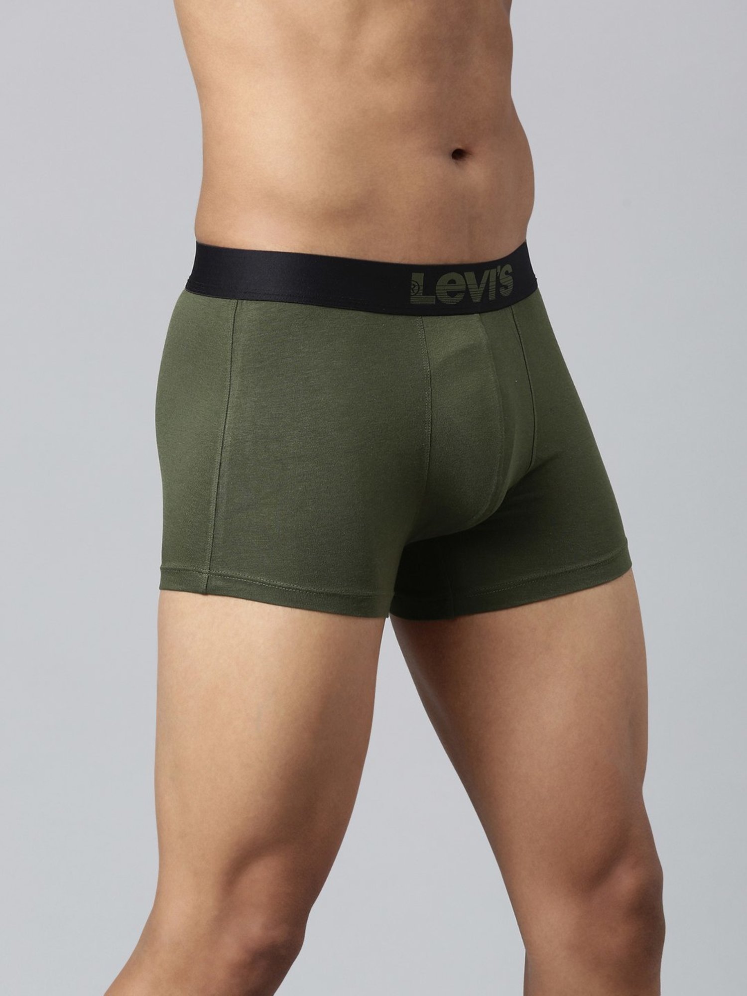 Levi'S Green Cotton Skinny Fit Trunks