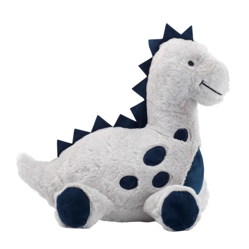 Lambs & Ivy Baby Dino Blue/Gray Plush Dinosaur Stuffed Animal Toy - Spike