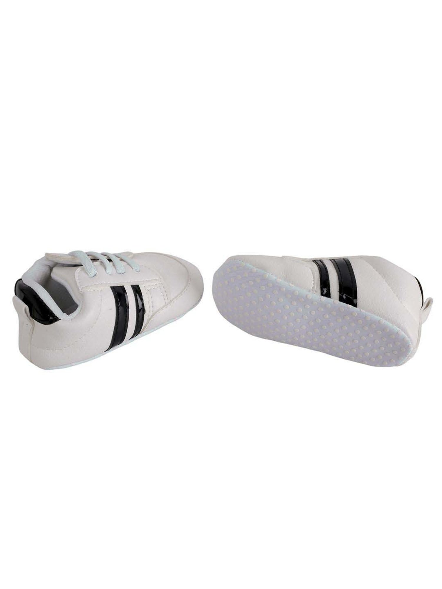 Baby Moo Kids White & Black Casual Booties
