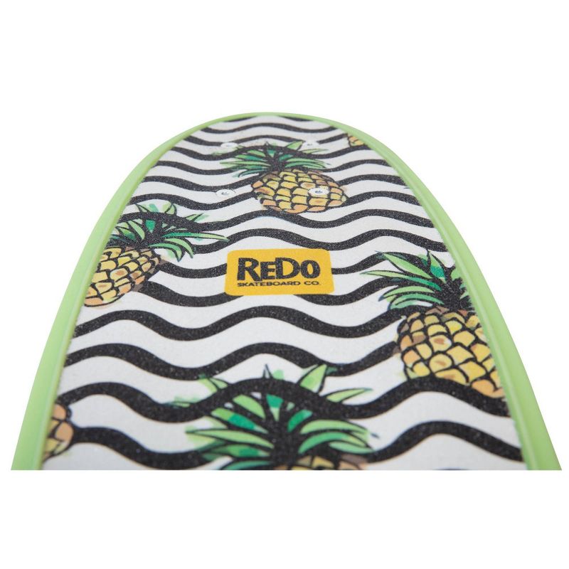 ReDo Skateboard 22.5" 6.0 Retro Poly Cruiser Skateboard - Wavey Pineapple