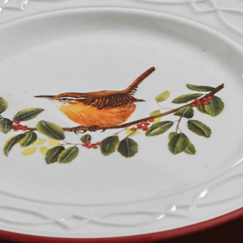 Park Designs Winter Birds Dessert Plates Set - White