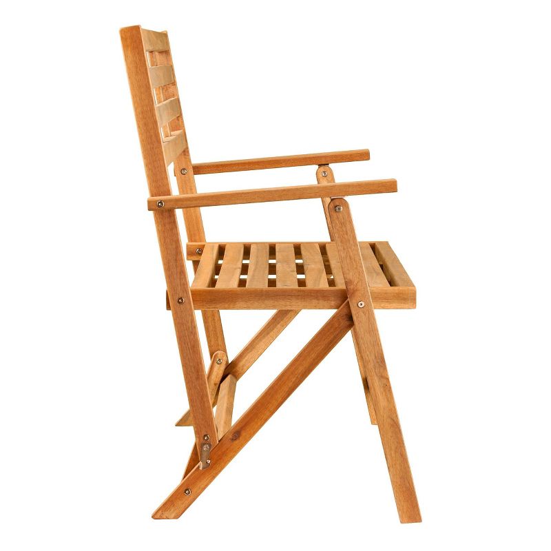 Wood Outdoor Bench in Natural Brown-Pemberly Row