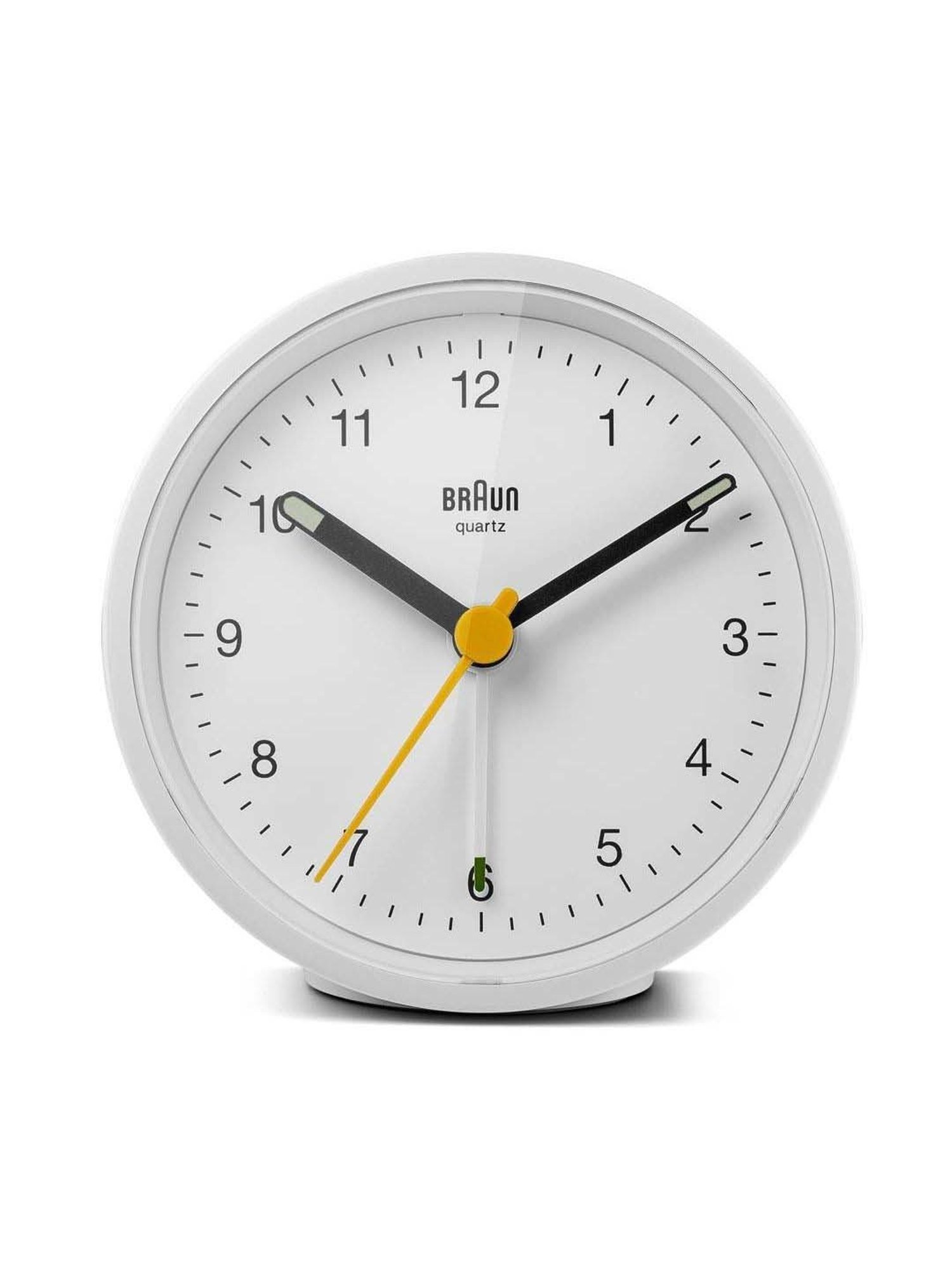 Braun White Classic Analog Alarm Clock