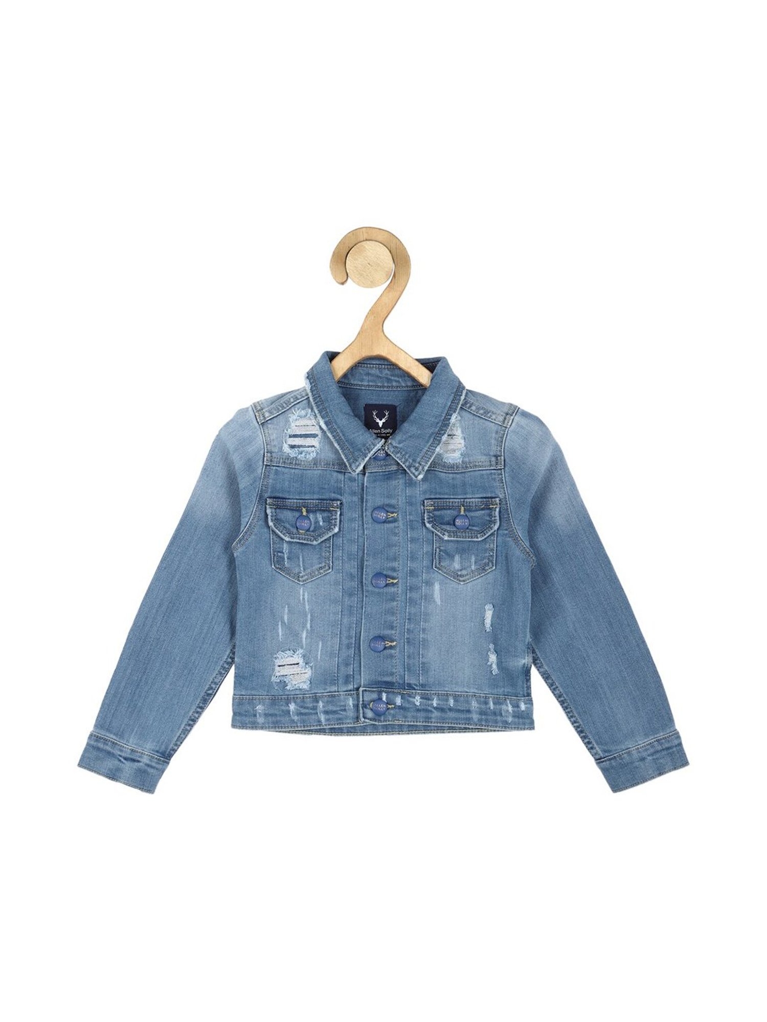 Allen Solly Junior Blue Distressed Jacket