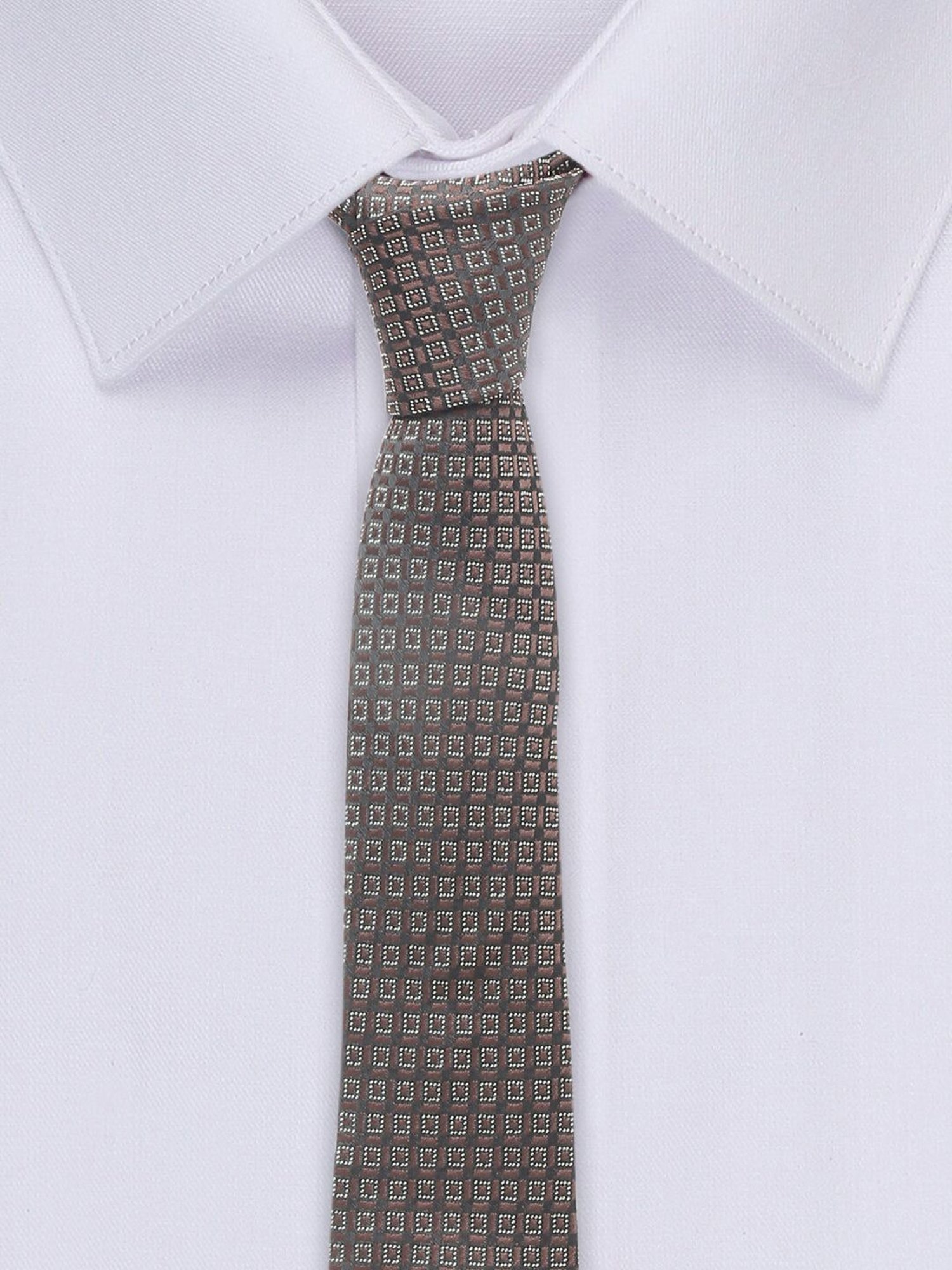 Louis Stitch Brown Embroidered Necktie Gift Set - Set of 3