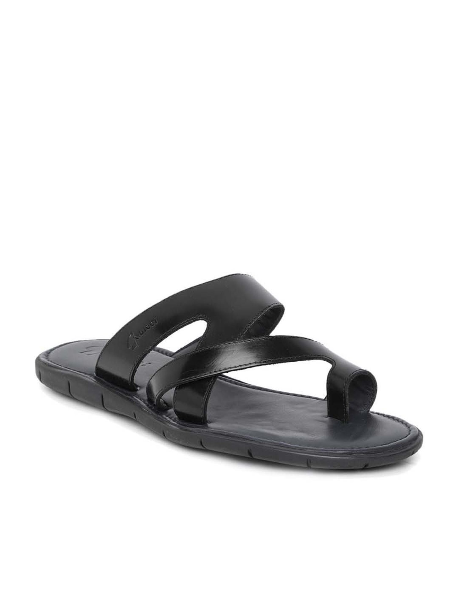 Gabicci Men's Black Toe Ring Sandals