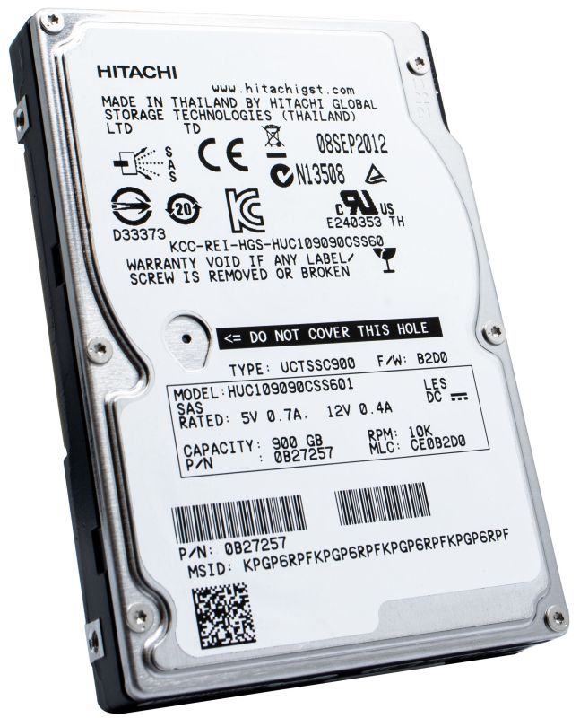 HITACHI Huc109090Css601  Ultrastar C10K900 900Gb 10000Rpm Sas6Gbits 64Mb Buffer 2.5Inch Hard Drive