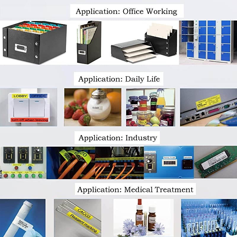 Compatible Label Tape Replacememt for M21-750-499 Cartridge with Ribbon 3/4 inches Nylon Labels Tape,Black on White Nylon Cloth Film Compatible with Portable Label Printer-16' Length 0.75" Width