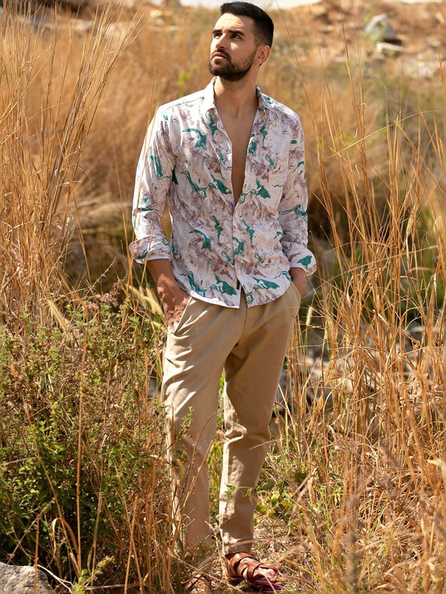 Campus Sutra Multicoloured Regular Fit Printed Shirt