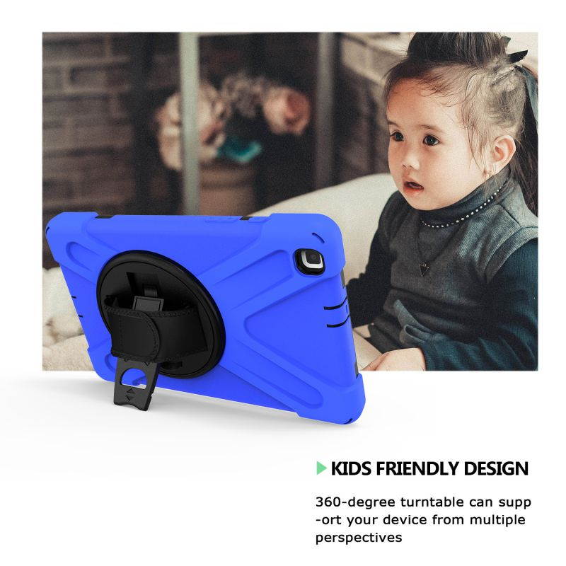 Galaxy Tab A 8.0 T290 Case, Heavy Duty Rugged Shield Case, Shockproof Drop Protection Kickstand Handstrap Shoulderstrap For Samsung Galaxy Tab A 8.0 2019 SM-T290 [Black]