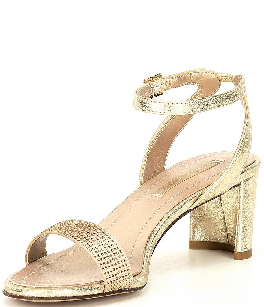 Pelle Moda Moira Rhinestone Embellished Ankle Strap Dress Sandals