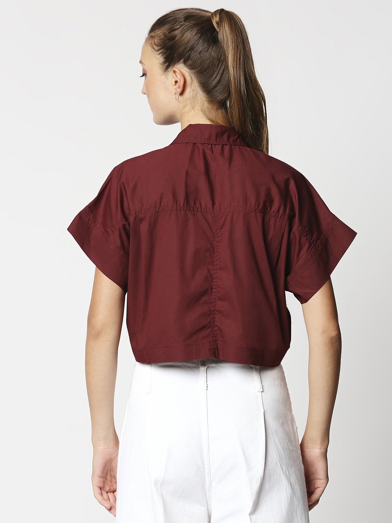 Remanika Maroon Pure Cotton Shirt