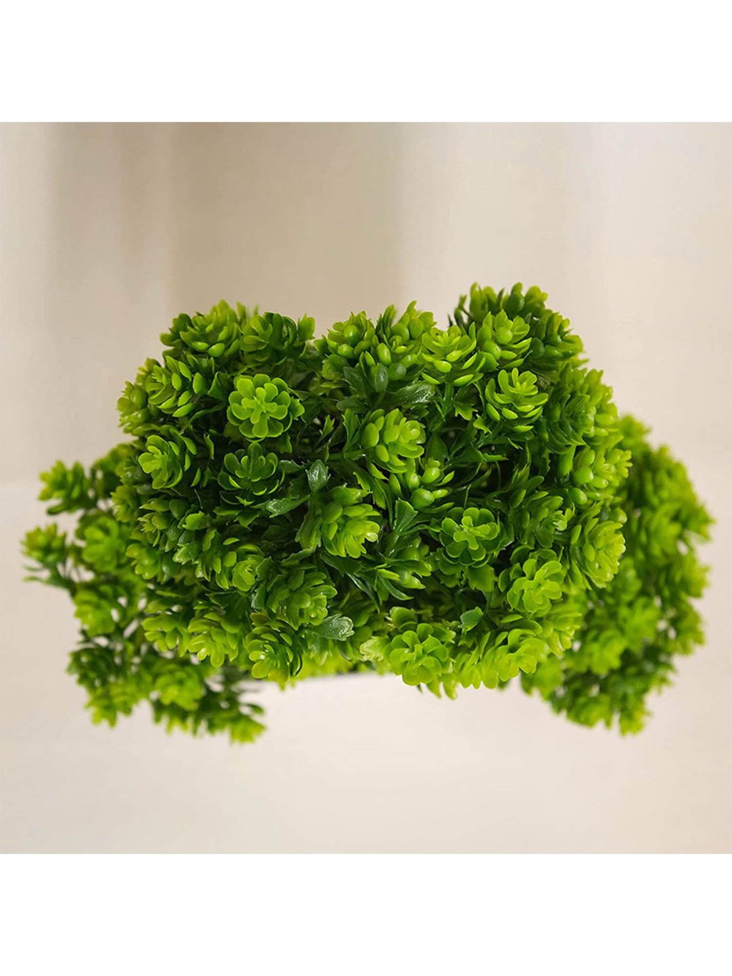 Amflix Green Artificial Bonsai Plant With Pot