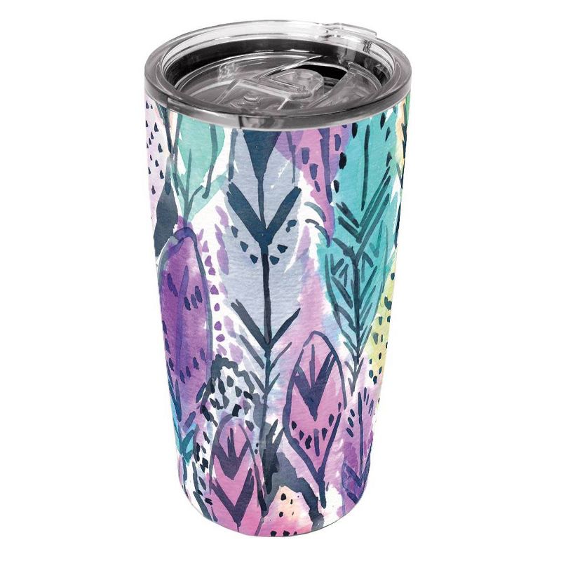 Artisan Stainless Steel Tumbler - Radiant Feathers