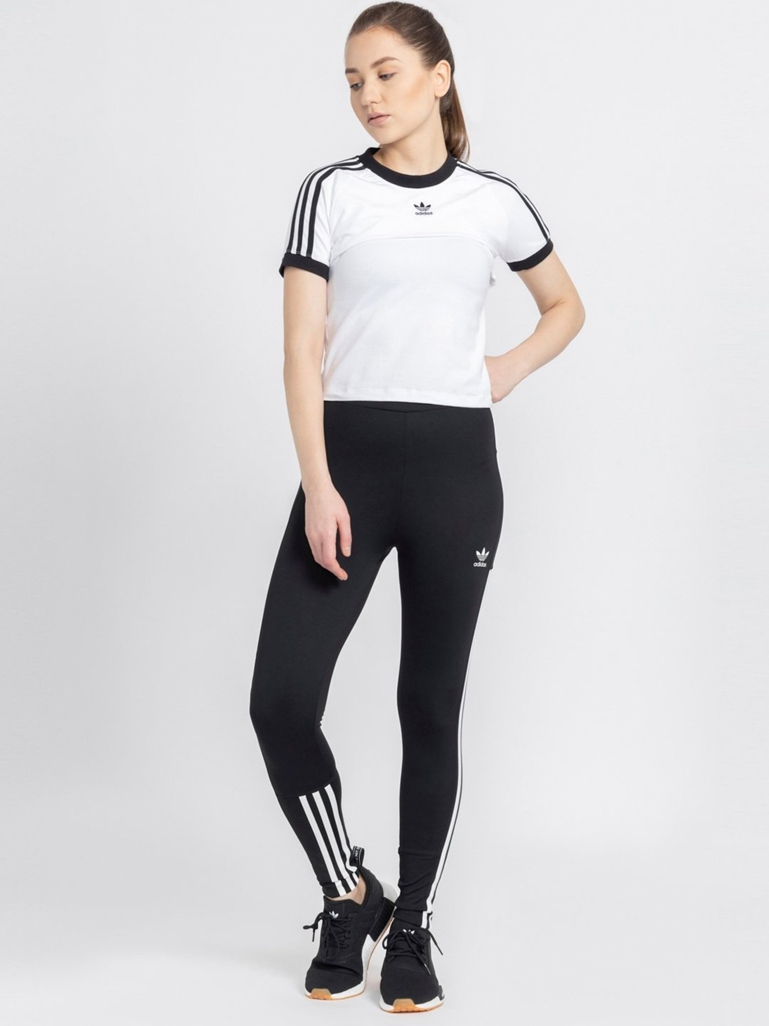 Adidas Originals White Cotton T-Shirt