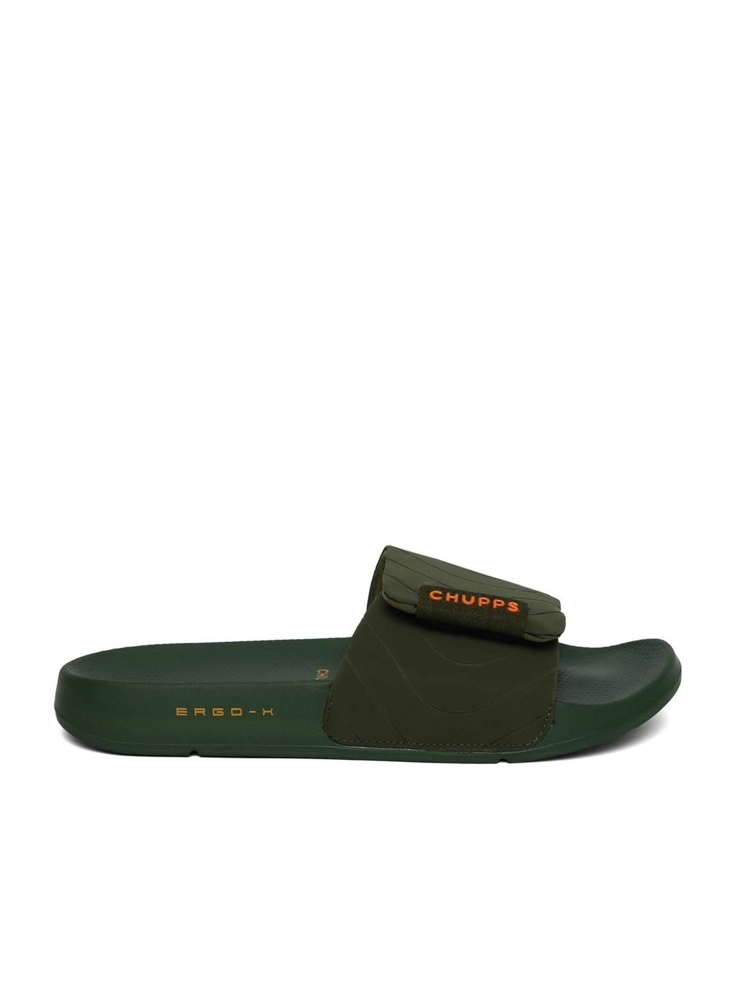 Chupps Men's Flow ErgoX Plus Olive Slides