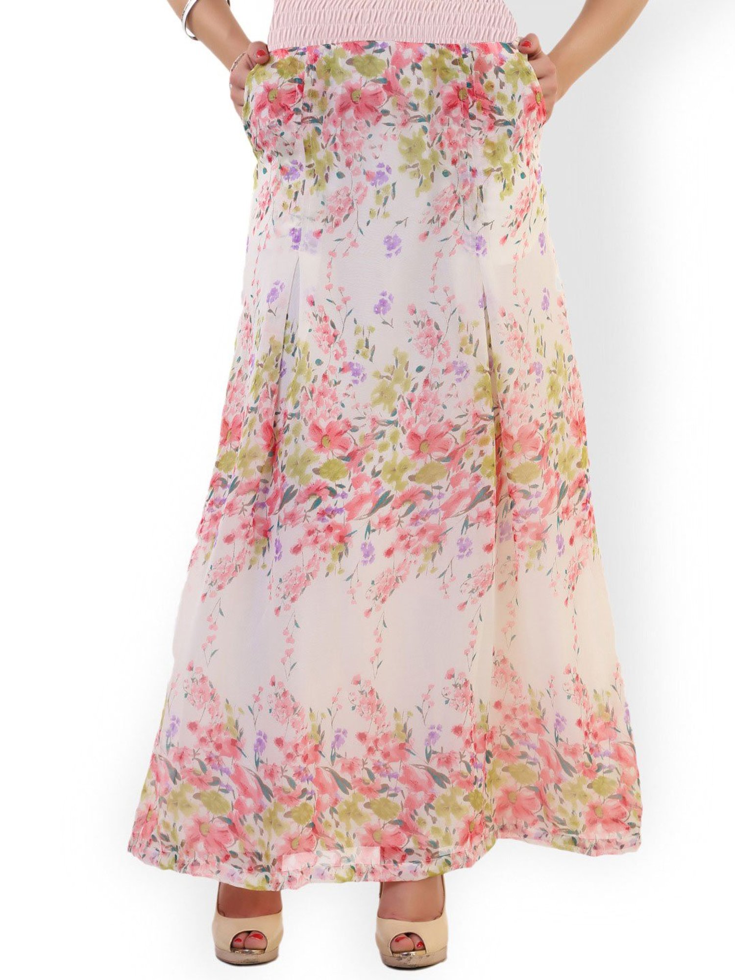 Belle Fille Multicolor Floral Print Skirt