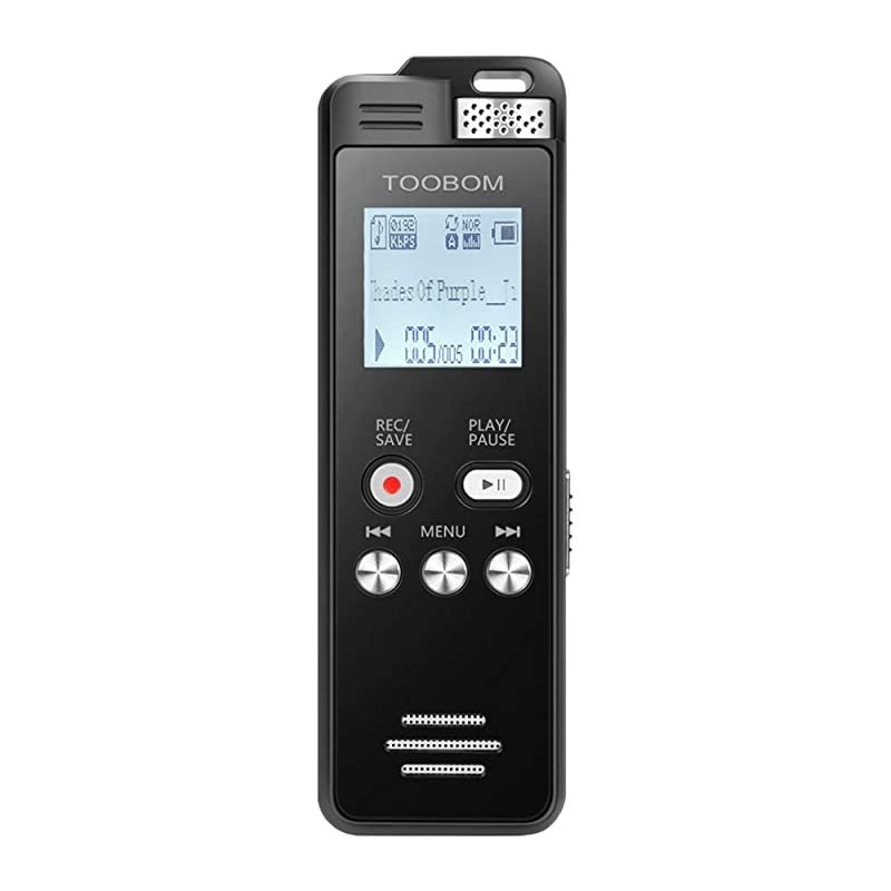 16GB Voice Recorder  1536kbps Digital Voice Activated Recorder with Playback 2020 Upgraded Sound Audio Recorder Line in for LecturesMeetingsInterviewsPasswordSupports128GB TF Card Dark