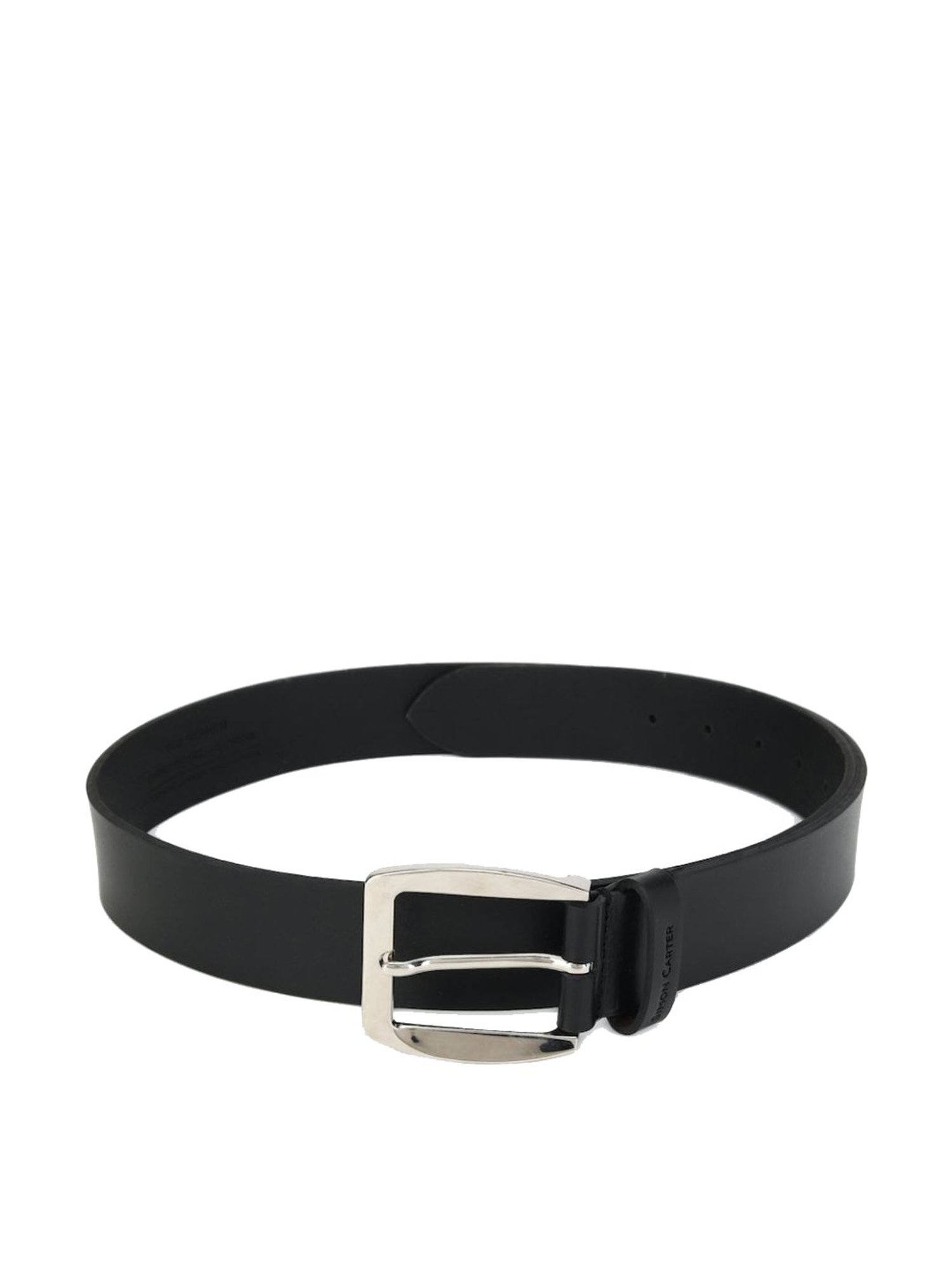 Simon Carter Black Leather Waist Belt for Men
