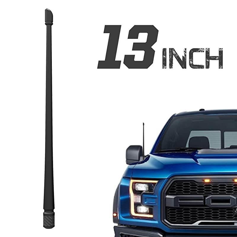 Antenna Compatible with Ford F150 20092021 | 13 inches Flexible Rubber Antenna Replacement | Designed for Optimized FMAM Reception
