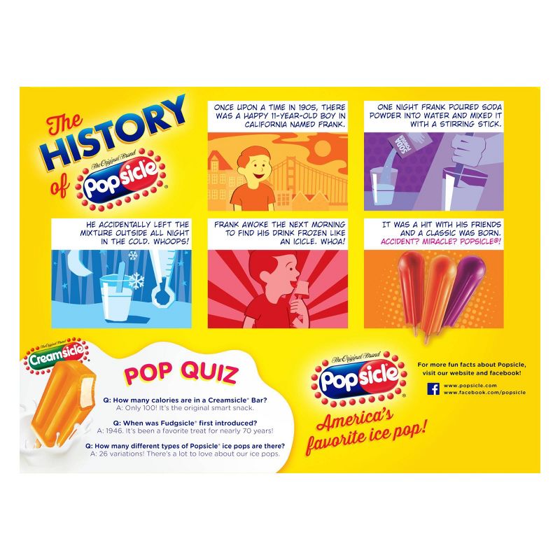 Popsicle Sugar Free Orange Cherry and Grape Frozen Pops - 32ct