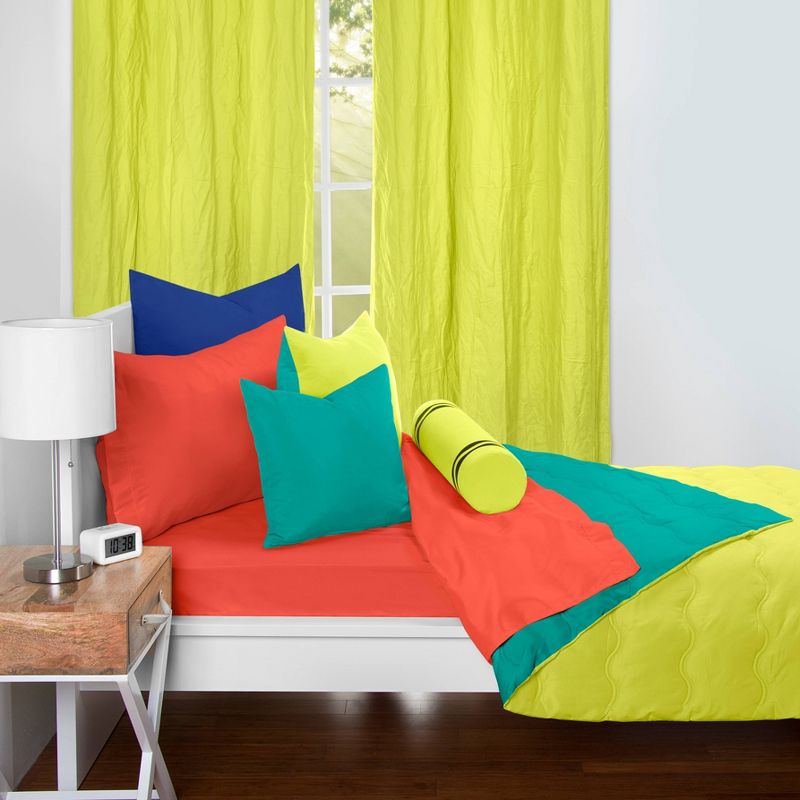 50"x84" Blackout Grommet Curtain Panels Granny Smith Green - Crayola