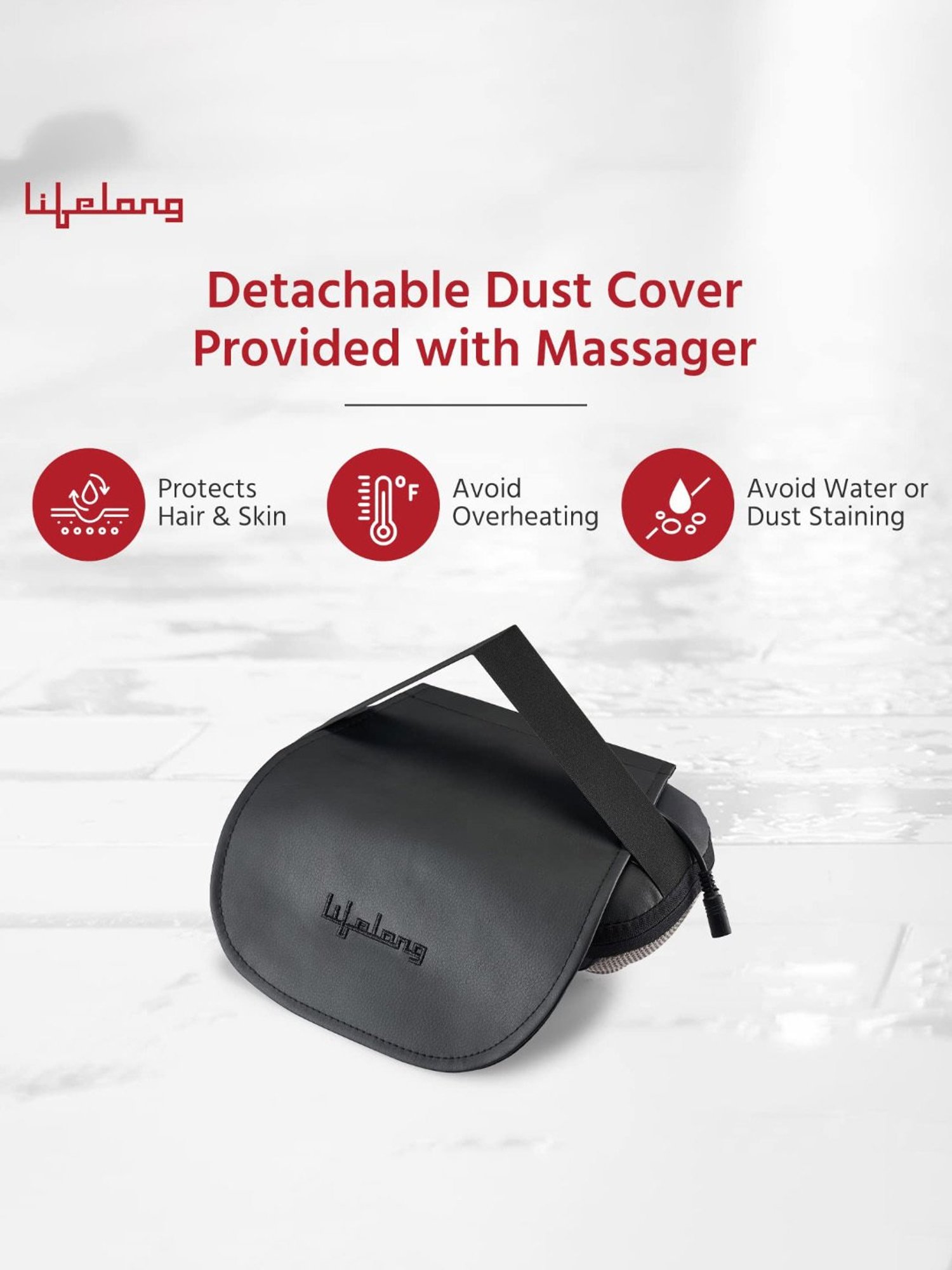 Lifelong LLM369 Cushion and Body Massager with Heat and Strong 8 Deep Kneading Nodes (Black)