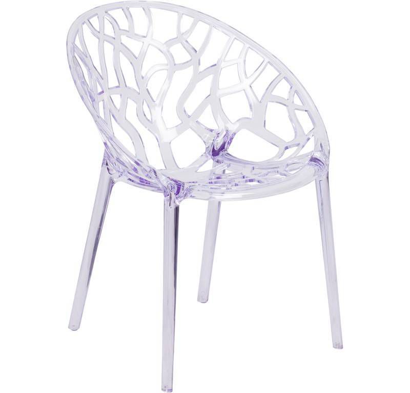 Specter Transparent Stack Side Chair Clear - Riverstone Furniture