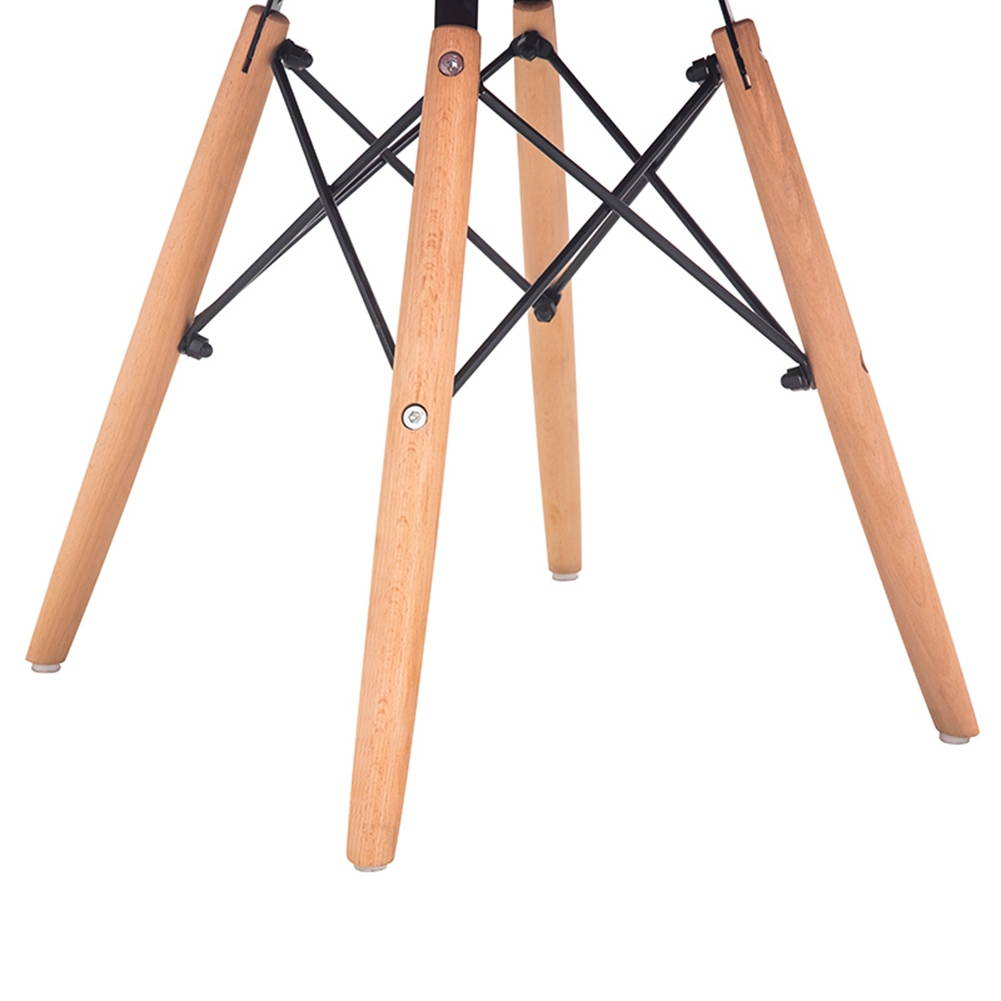 Furniture Modern Dining Room Eames Beech Wood Legs Armless PP Chair , Dining Chair, office Chair, lounge Chair,for Kitchen,Coffee room , office room, 4 pieces per cartons,White