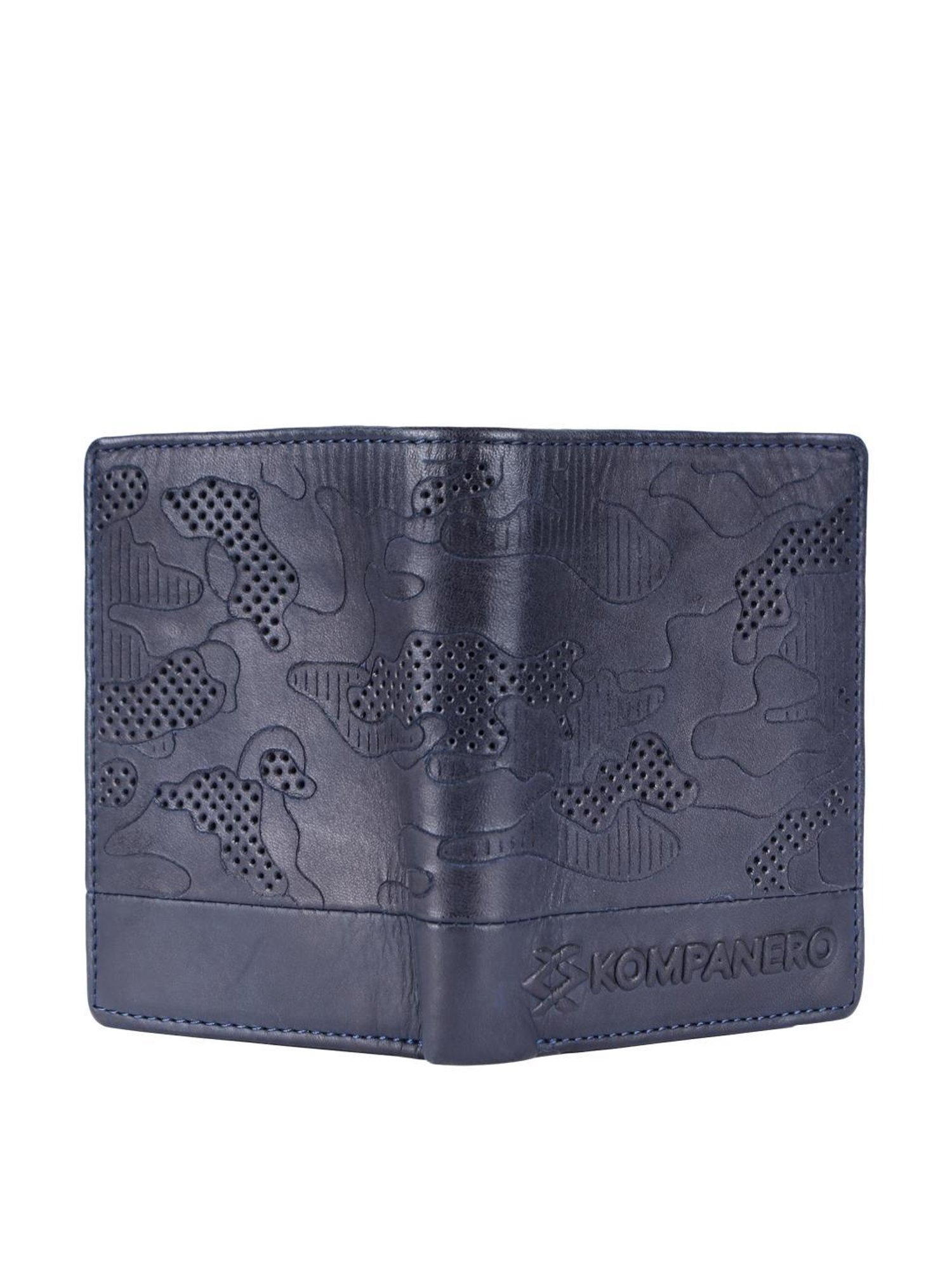 KOMPANERO Garrison Blue Printed Tri-Fold Wallet