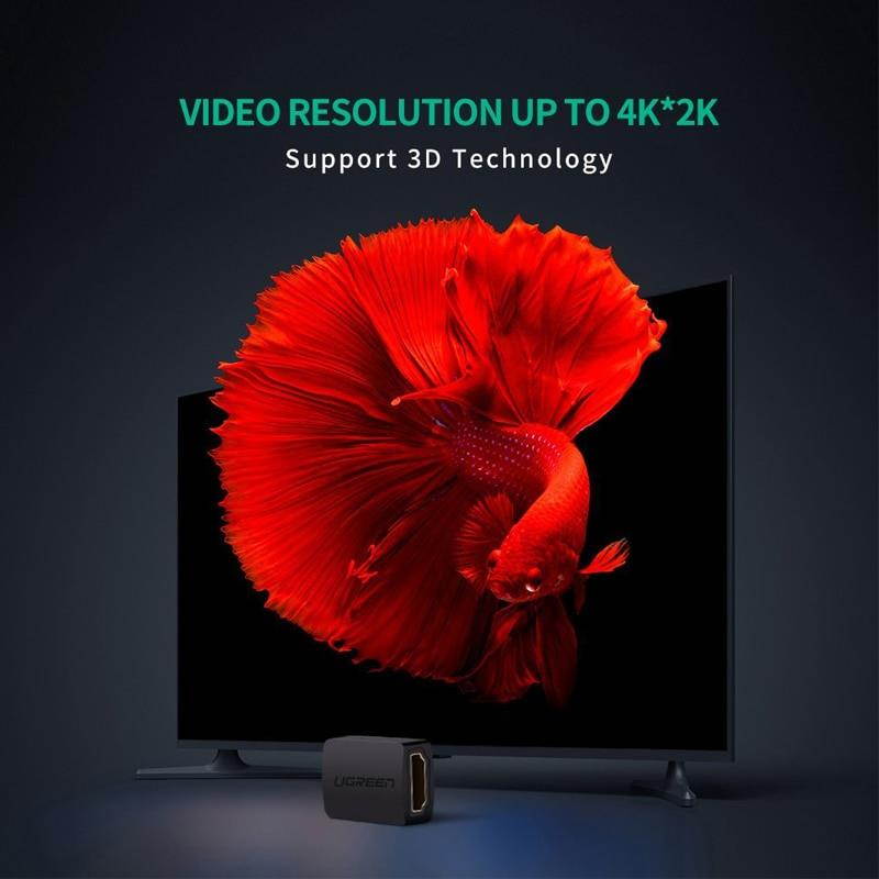 UGREEN HDMI Extended Adapter High Speed 3D 4K HDMI Female to Female Coupler Adapter for TV PS4 PS3 Nintendo Switch Xbox