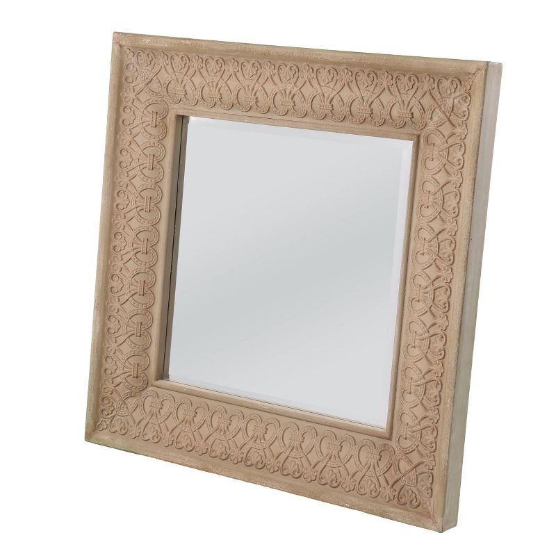 31.5" x 31.5" Weype Decorative Wall Mirror Gray - Southern Enterprises
