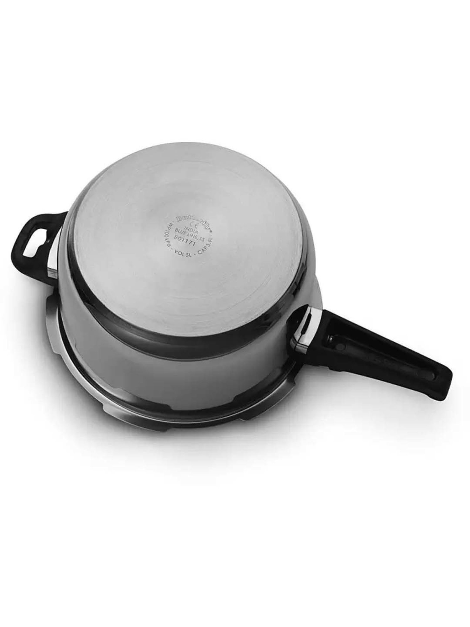Butterfly Black Stainless Steel Induction Blueline Pressure Cooker (5 L)