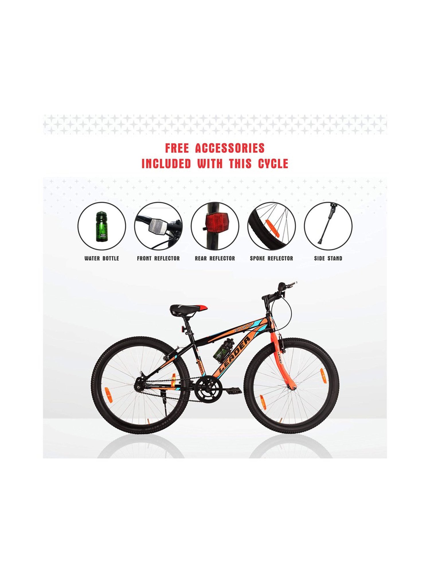 Leader City Surfer Bicycles (Orange) Size - 26T