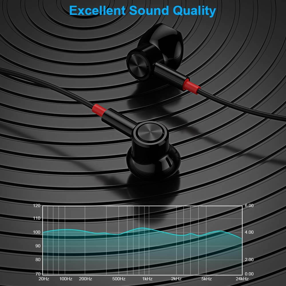 B C Headphone Magnetic, Noise Cancelling Type C Earphones Wired Earbud & in Ear Headphones with Mic Stereo Bass Earbuds Compatible with Samsung Note 20 Ultra Pixel 4 3 XL OnePlus 8T 8 7 Pro