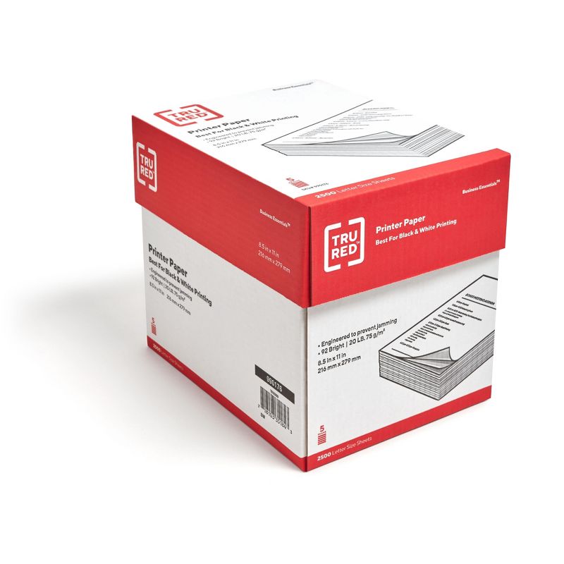 TRU RED 8.5 x 11 Printer Paper, 20 lbs., 92 23479-U/TR56960